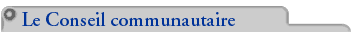 Le conseil communautaire